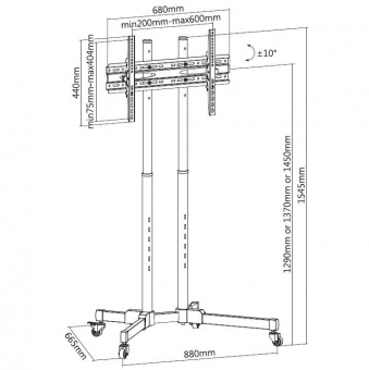 Мобильная стойка Itechmount T1028TE